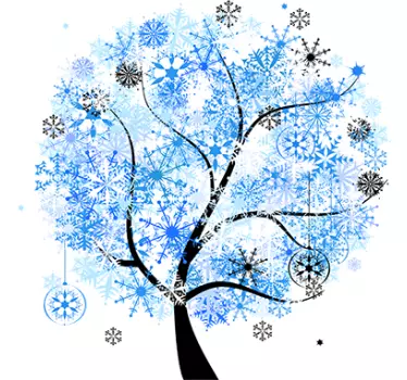 Vinil decorativo árvore inverno - TenStickers