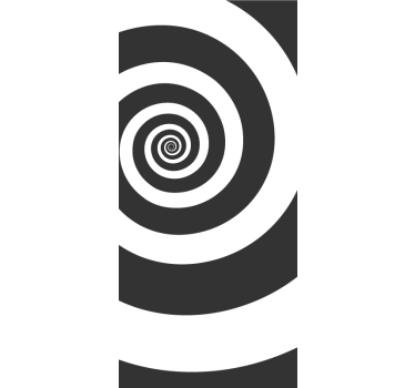 Vinil para frigorífico Espiral retro hipnótica preto e branco - TenStickers