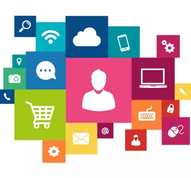 Autocolante decorativo meios sociais - TenStickers