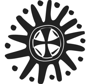 Autocolante geométrico forma de sol estilizada - TenStickers