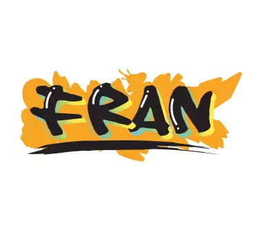 Autocolante para adolescente nome do grafite laranja - TenStickers