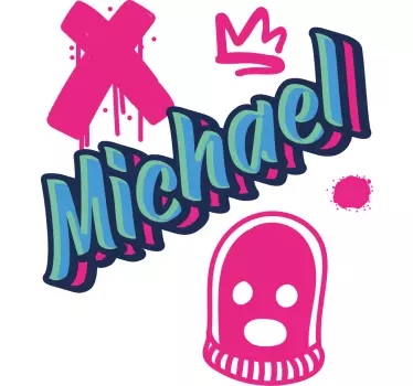 Autocolante para adolescente grafite de rua personalizado - TenStickers