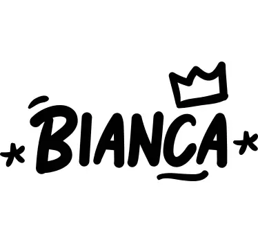 Autocolante para adolescente coroa com nome personalizado - TenStickers