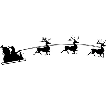 Autocolante de natal trenó do Pai Natal - TenStickers