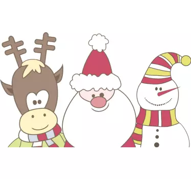 Autocolante para montras de Natal divertido - TenStickers