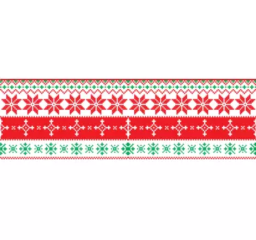 autocolante de janela padrão de natal - TenStickers