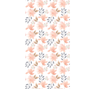 Pintado à mão em aquarela floral vintage padrão vinil autocolante - TenStickers