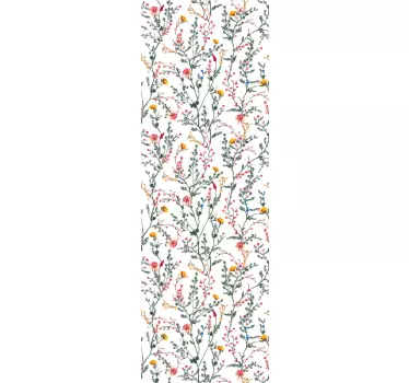 Vinil para frigorífico Flores de jardim minimalistas finas - TenStickers