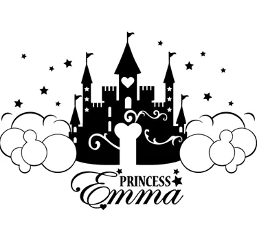 Autocolante decorativo castelo personalizável - TenStickers