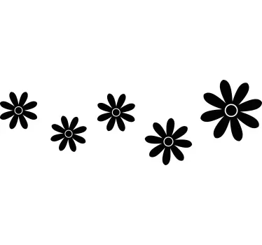 Autcolante cabide personalizado Flores simples monocolor - TenStickers