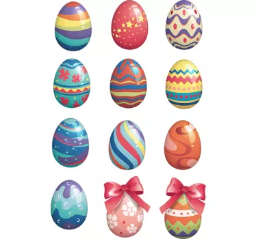Adesivo decorativo ovos da páscoa - TenStickers