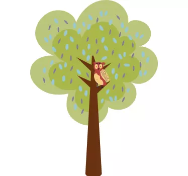 Autocolantes decorativos de ilustrações árvore colorida minimalis - TenStickers