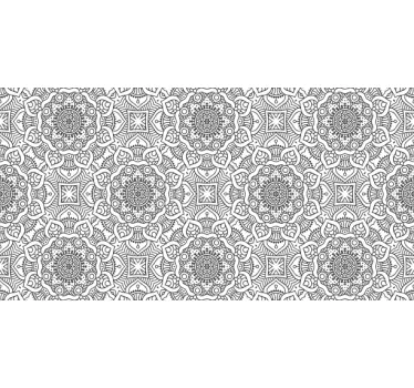 Vinil para móveis Padrão ornamental indiano detalhado - TenStickers
