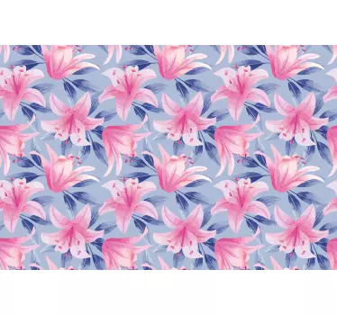 Autocolante para janela estampa floral rosa - TenStickers