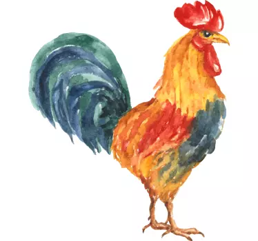 Adesivo autocolante para Cozinha Desenho colorido realista de gal - TenStickers
