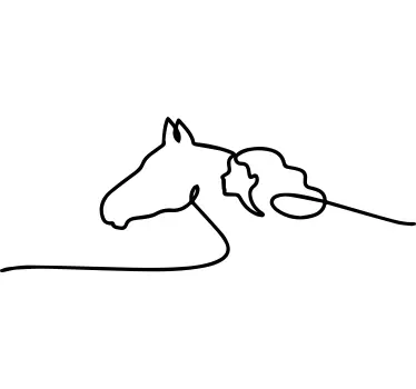 Autocolante animal selvagem desenho de silhueta de cavalo - TenStickers