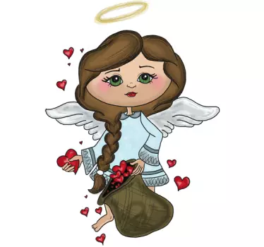 Pequeno anjo crianças autocolante - TenStickers