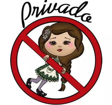 Vinil decorativo feminino privado - TenStickers