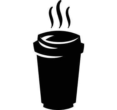 Autocolante animal ilustração de xícara de café - TenStickers