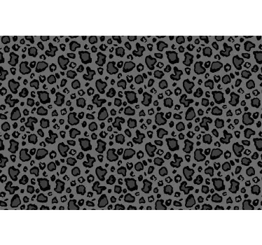 Vinil para móveis Padrão de leopardo cinza escuro e preto - TenStickers