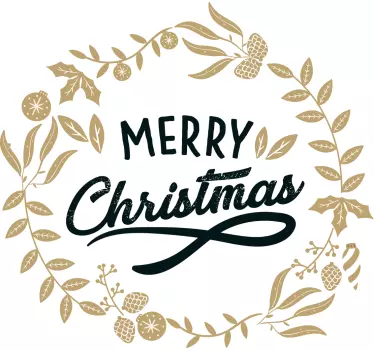 Autocolantes decorativos de Natal Bordado floral natal - TenStickers
