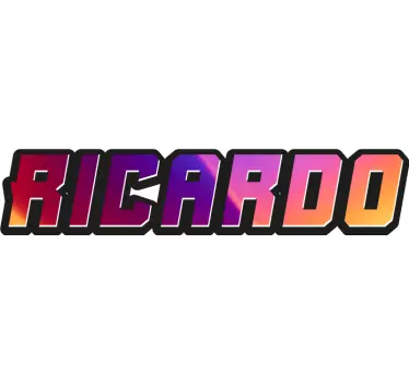 Autocolante decorativo para carros desporto neon nome personaliza - TenStickers