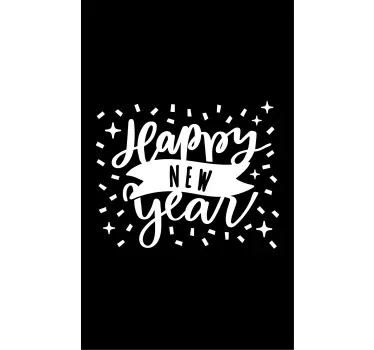 Autocolantes decorativos de Natal Banner de ano novo - TenStickers