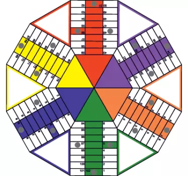 Autocolantes Decorativos de Jogos de Mesa Parcheesi - TenStickers
