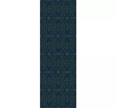 Vinil para porta Elegante padrão art déco em azul profundo - TenStickers