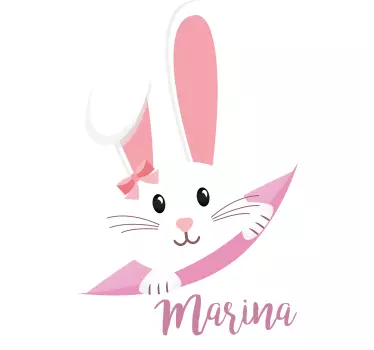 Autocolante decorativo para bebé Coelhinho fofo para menina com n - TenStickers