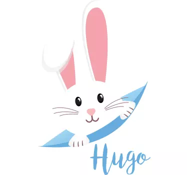 Vinis para quarto infantil Coelhinho fofo para menino com nome - TenStickers