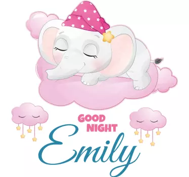 Autocolante para bebé boa noite elefante - TenStickers