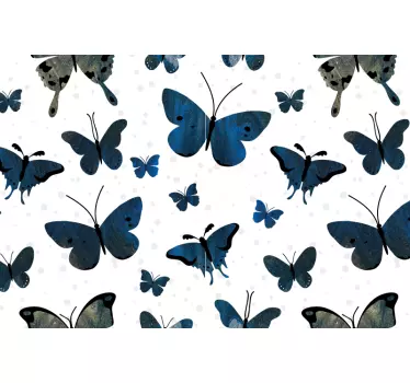 Autocolante decorativo para PC Borboleta azul glitter - TenStickers