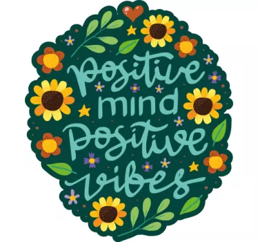 Vinil textos Citação motivacional com lindas cores - TenStickers