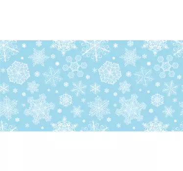 Autocolantes decorativos de Natal Flocos de neve brancos sobre fu - TenStickers