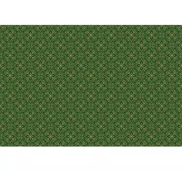 Vinil para chuveiro Elegante padrão verde e dourado - TenStickers
