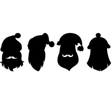 Autocolantes decorativos de Natal Maço de chapéus de papai noel e - TenStickers