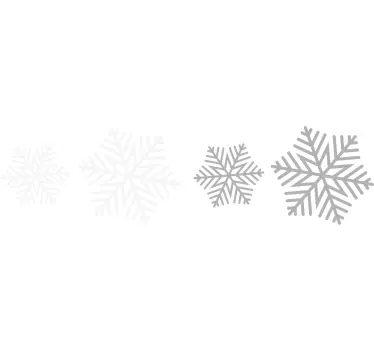Autocolantes decorativos de Natal Pacote de flocos de neve cinza  - TenStickers