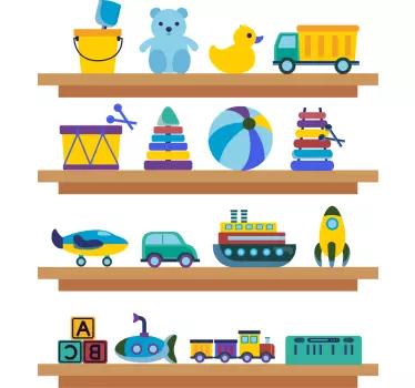 Autocolante para bebé decoração de prateleira de brinquedos - TenStickers