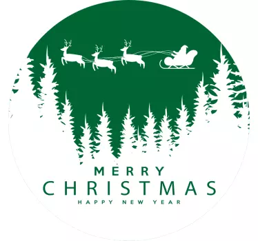 Autocolantes decorativos de Natal Feliz natal com cenários de nat - TenStickers
