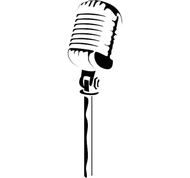 Adesivo de parede microfone - TenStickers