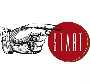 Vinil decorativo press start - TenStickers