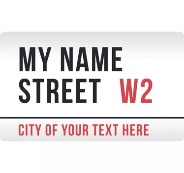 Autocolante personalizável da placa de rua de londres - TenStickers