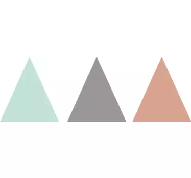Vinil Decorativo Triângulos Três Cores - TenStickers