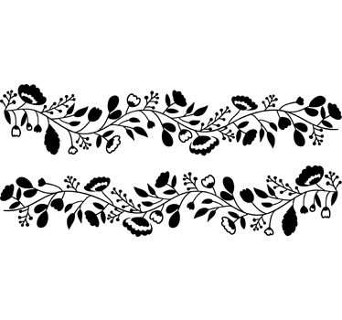 Vinil decorativo espelho detalhe floral romântico - TenStickers