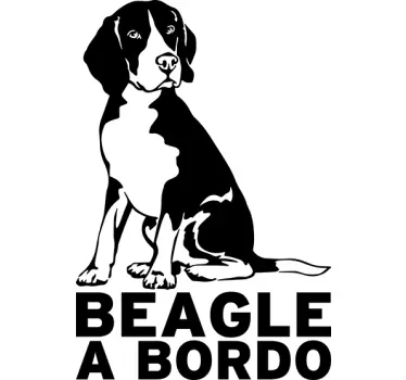 Autocolante vinilo decorativo beagle a bordo - TenStickers