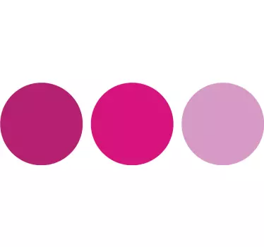 autocolante de círculos coloridos rosa - TenStickers