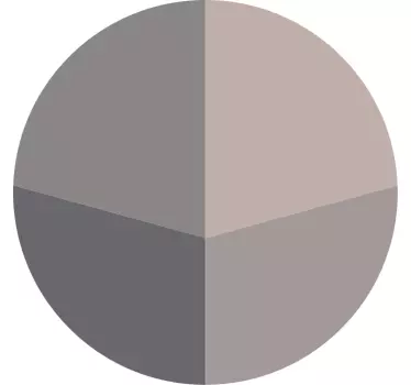 Autocolante geométrico bloco de cor circular - TenStickers