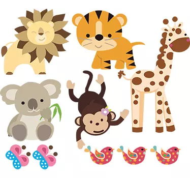 Autocolante infantil animais selvagens - TenStickers