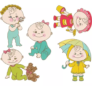 Sticker infantil bebés - TenStickers